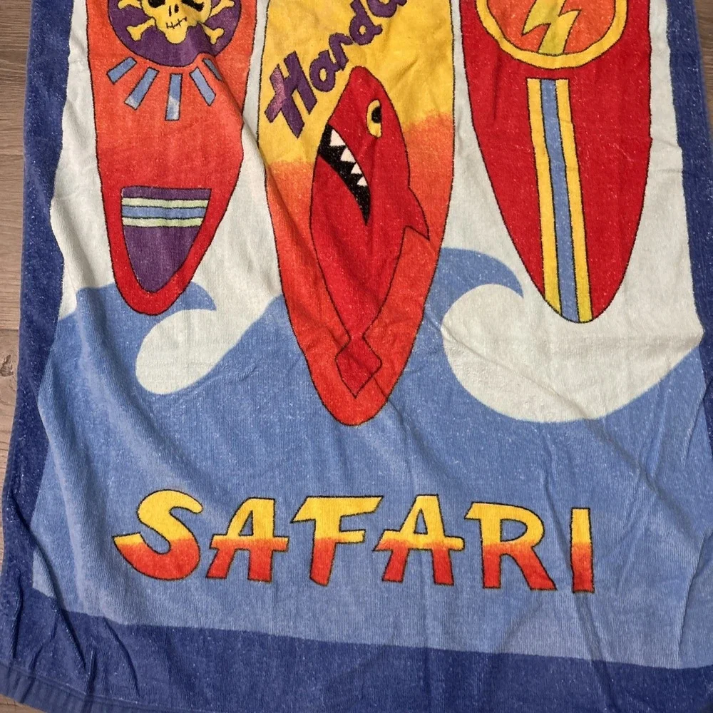 Vintage Duke Stevens Multi-color Beach towel Surfin Safari Hardcore colorful